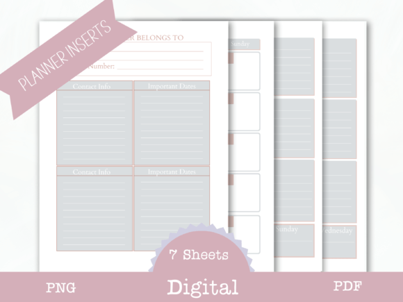 Download Undated Planner Inserts - Planner Collection