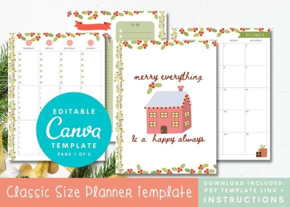 Download Christmas Weekly Happy Planner Inserts - Planner Collection