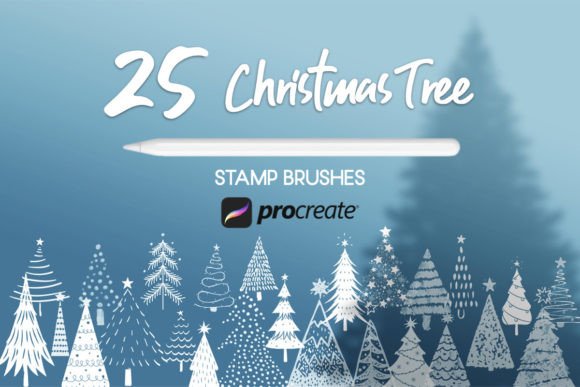 Download Christmas Tree Procreate Stamp Brushes - Procreate stamp brushes Collection