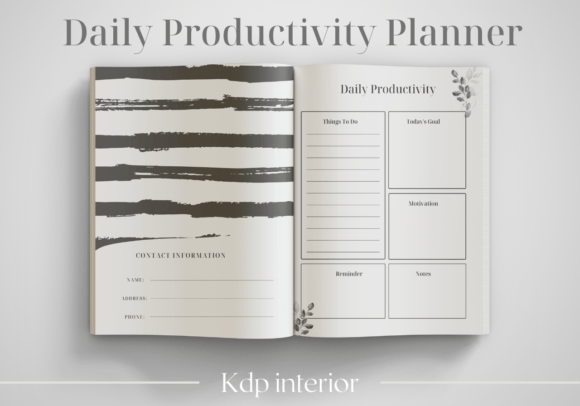 Download Daily Productivity Planner /KDP Interior - Kdp interior Collection