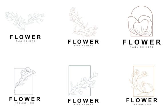 Download Floral Logo, Leaves and Flowers Botanica - Flowers Collection