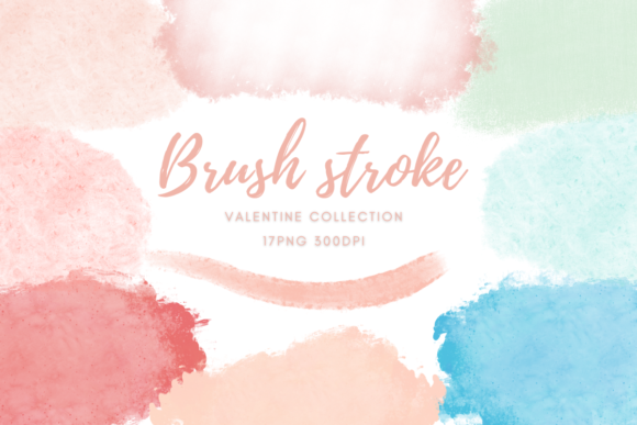 Download Valentine Brush Strokes Clipart - Valentine brush Collection