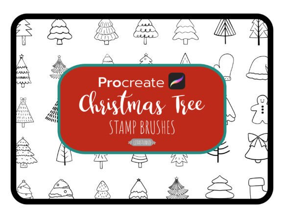 Download Christmas Tree Procreate Stamp Brushes - Procreate stamp brushes Collection