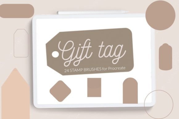 Download Gift Tag  Procreate Stamp Brushes, Blank - Premium Resources