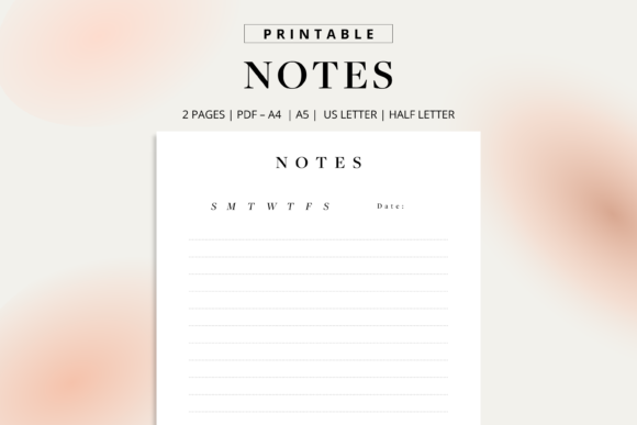 Download Notes Page Printable Planner Inserts - Planner Collection
