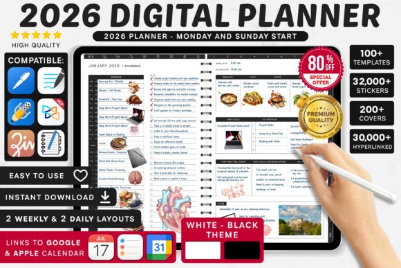 Download Premium 2026 Digital Planner | Goodnotes - Planner Collection