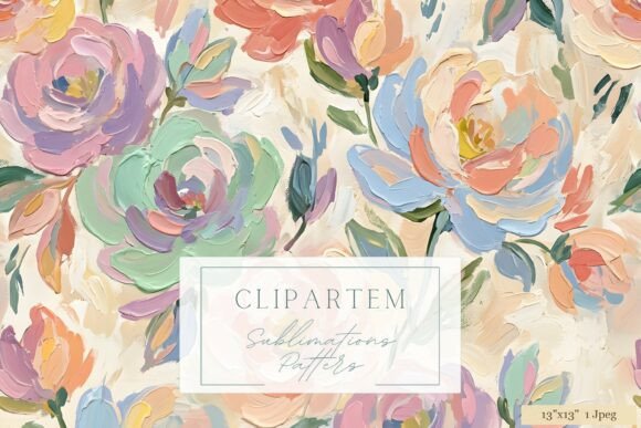 Download Flowers Oil Painting Seamless Pattern - Flowers Collection