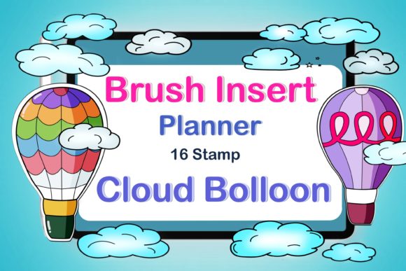 Download Stamp Cloud Balloon Brush Insert Planner - Planner Collection