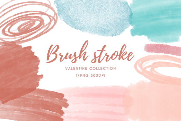 Download Valentine Brush Strokes Clipart - Valentine brush Collection