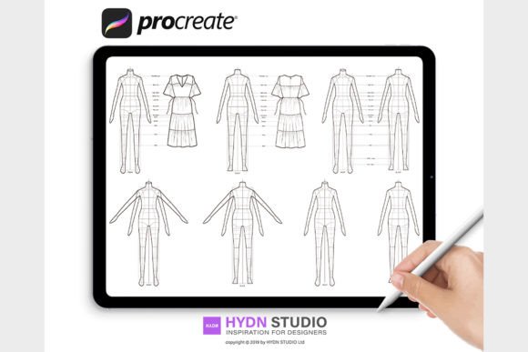 Download Fashion Flat Body Procreate Stamp Brushes - Premium Resources