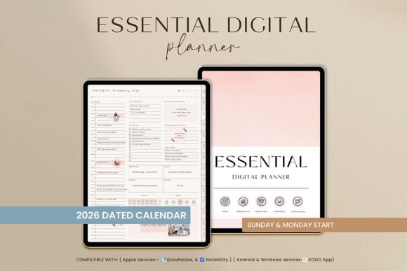 Download Essential Digital Planner, Goodnotes - Planner Collection