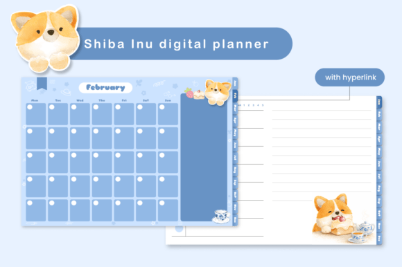 Download Shiba Inu Goodnotes Digital Planner - Planner Collection