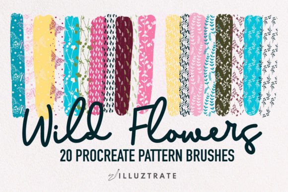 Download Wild Flowers Procreate Pattern Brushes - Flowers Collection