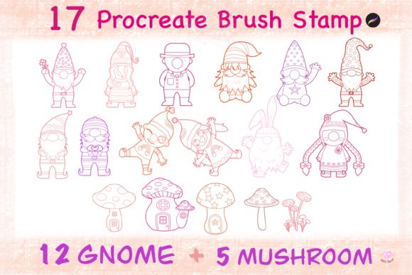 Download 17 Gnome Valentine Brush Stamp Procreate - Valentine brush Collection