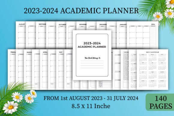 Download Editable 2023-2024 Academic Planner KDP - Planner Collection
