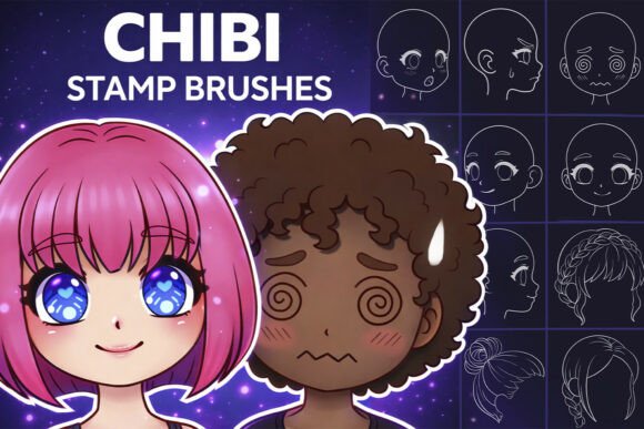 Download Chibi Procreate Stamp Brushes - Premium Resources