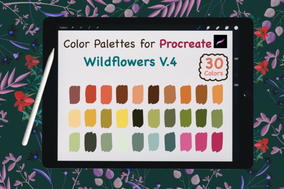 Download Procreate Color Palette-WildFlowers V.4 - Flowers Collection