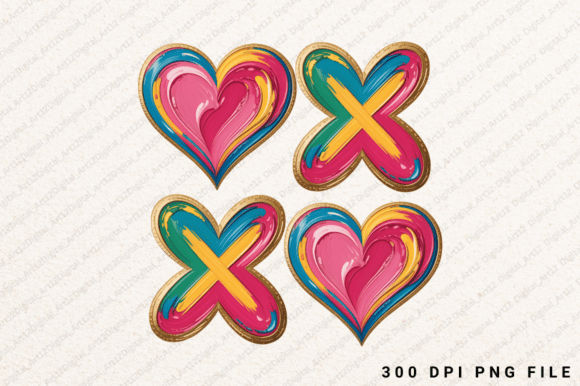 Download Abstract XOXO Hearts Valentine Brush PNG - Valentine brush Collection