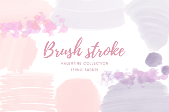 Download Valentine Brush Strokes Clipart - Valentine brush Collection